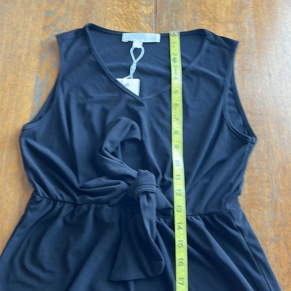 NWT Adyson Parker Tie-Waist Midi Knotted Sash Sheath Black Dress XS - Picture 8 of 14